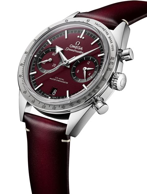 omega speedmaster 57 burgundy|omega speedmaster 1957 vintage.